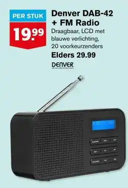 Hoogvliet Denver DAB-42 + FM Radio aanbieding