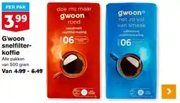 Hoogvliet G'woon snelfilter- koffie aanbieding