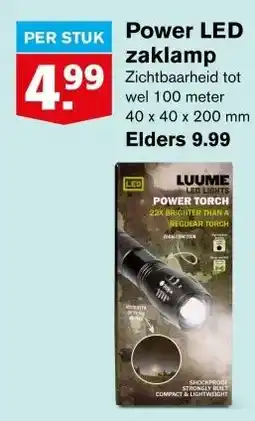 Hoogvliet Power LED zaklamp aanbieding