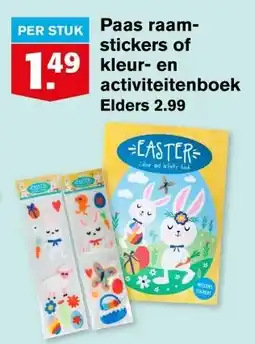 Hoogvliet Paas raam- stickers of kleur- en activiteitenboek aanbieding