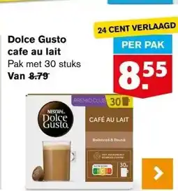 Hoogvliet Dolce Gusto cafe au lait aanbieding