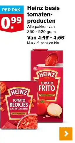 Hoogvliet Heinz basis tomaten- producten aanbieding