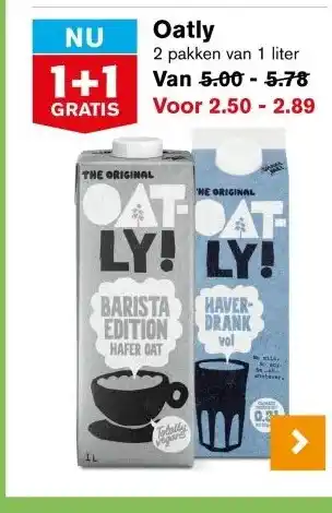 Hoogvliet Oatly aanbieding