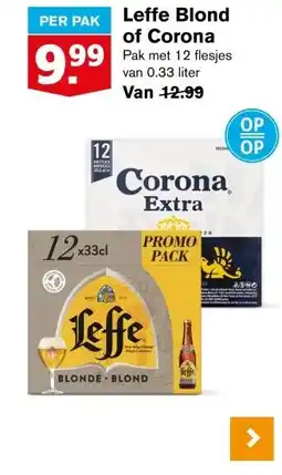 Hoogvliet Leffe Blond of Corona aanbieding