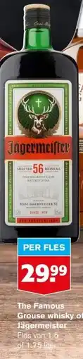 Hoogvliet The Famous Grouse whisky of Jägermeister aanbieding