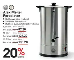 Sligro Alex Meijer Percolator aanbieding