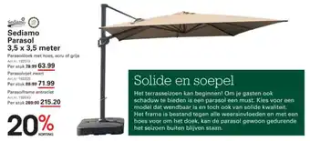 Sligro Sediamo Parasol aanbieding