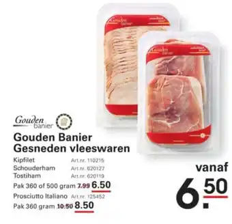 Sligro Gouden Banier Gesneden vleeswaren aanbieding