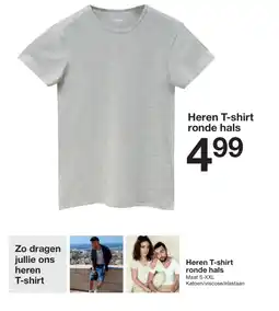 Zeeman Heren T shirt ronde hals aanbieding