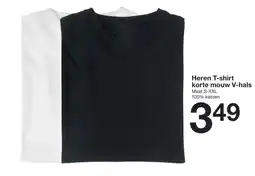 Zeeman Heren T-shirt korte mouw V-hals aanbieding