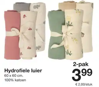 Zeeman Hydrofiele luier aanbieding