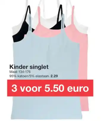 Zeeman Kinder singlet aanbieding