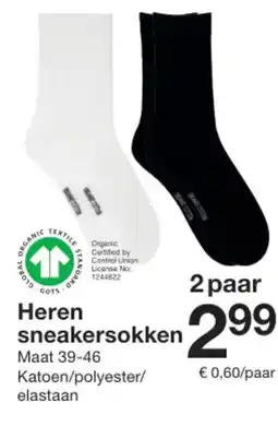 Zeeman Heren sneakersokken aanbieding