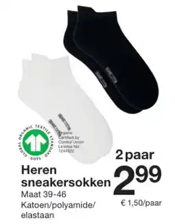 Zeeman Heren sneakersokken elastaan aanbieding