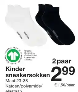 Zeeman Kinder sneakersokken aanbieding