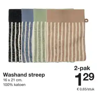 Zeeman Washand streep aanbieding