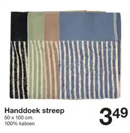 Zeeman Handdoek streep aanbieding