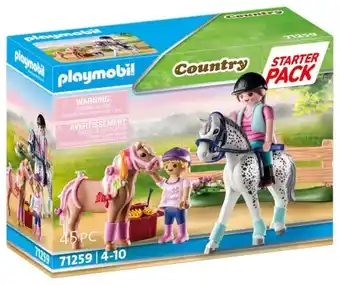 Amazon PLAYMOBIL Starterpack paardenverzorging - 71259 aanbieding