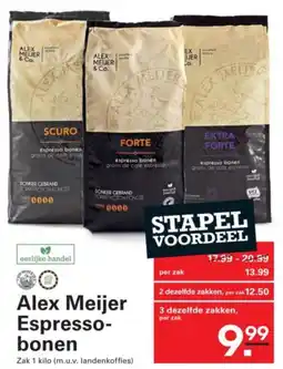 Sligro Alex Meijer Espressobonen aanbieding