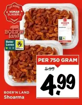 Vomar Voordeelmarkt Shoarma aanbieding