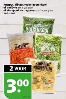 Poiesz Hutspot, fijngesneden boerenkool of andijvie of stamppot aardappelen aanbieding