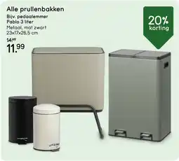 Leen Bakker Alle prullenbakken aanbieding