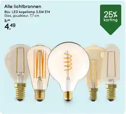 Leen Bakker Alle lichtbronnen aanbieding