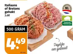 Poiesz Italiaans of Bretons gehakt aanbieding