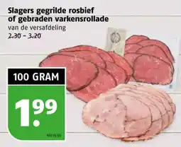 Poiesz Slagers gegrilde rosbief of gebraden varkensrollade aanbieding