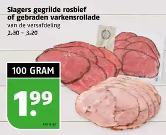 Poiesz Slagers gegrilde rosbief of gebraden varkensrollade aanbieding