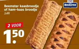 Poiesz Beemster kaasbroodje of ham kaas broodje aanbieding