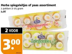 Poiesz Merba spiegeleitjes of paas assortiment aanbieding