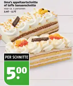 Poiesz Oma's appeltaartschnitte of toffe banaanschnitte aanbieding