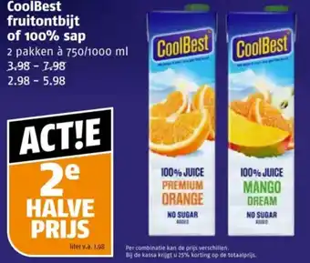 Poiesz CoolBest fruitontbijt of 100% sap aanbieding