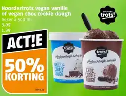 Poiesz Noordertrots vegan vanille of vegan choc cookie dough aanbieding