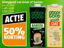 Poiesz Oddlygood oat drink of barista aanbieding