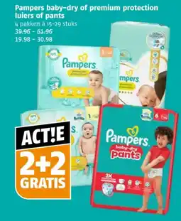 Poiesz Pampers baby dry of premium protection luiers of pants aanbieding