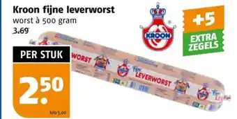 Poiesz Kroon fijne leverworst aanbieding