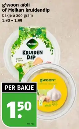 Poiesz g'woon aïoli of Melkan kruidendip aanbieding