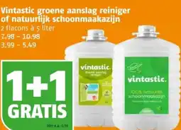 Poiesz Vintastic groene aanslag reiniger of natuurlijk schoonmaakazijn aanbieding