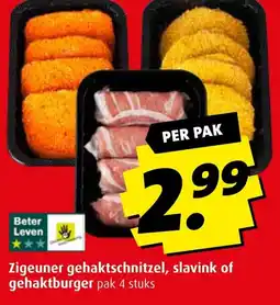 Boni Zigeuner gehaktschnitzel, slavink of gehaktburge aanbieding