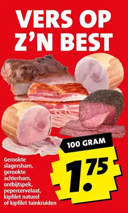 Boni Gerookte slagersham, gerookte achterham, ontbijtspek, pepercervelaat, kipfilet naturel of kipfilet tuinkruiden aanbieding