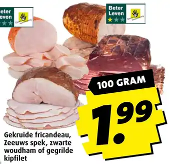 Boni Gekruide fricandeau, Zeeuws spek, zwarte woudham of gegrilde aanbieding