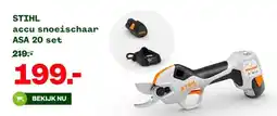 Welkoop STIHL accu snoeischaar ASA 20 set aanbieding