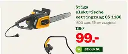 Welkoop Stiga elektrische kettingzaag CS 118C aanbieding