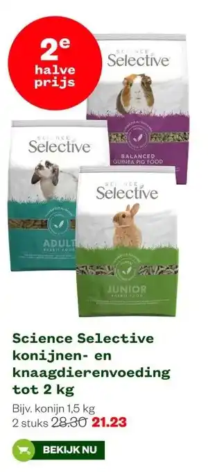 Welkoop Science Selective konijnen- en knaagdierenvoeding tot 2 kg aanbieding