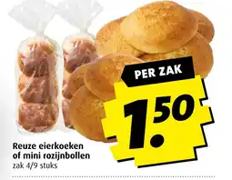 Boni Reuze eierkoeken of mini rozijnbollen aanbieding