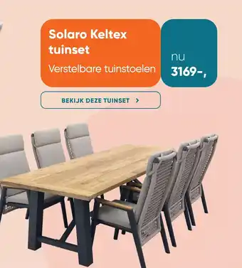 Van der Garde tuinmeubelen Solaro Keltex tuinset aanbieding