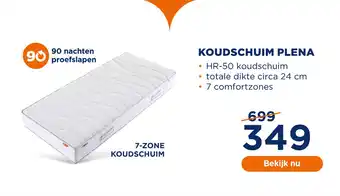 TotaalBED Koudschuim Plena aanbieding