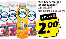 Boni Vifit Goedemorgen of Drinkyoghurt aanbieding